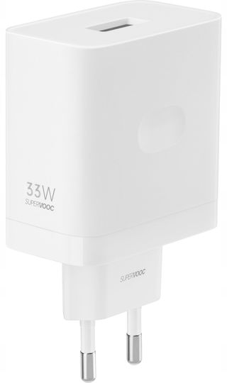 Oppo Φορτιστής Χωρίς Καλώδιο με Θύρα USB-C 33W Λευκός (Supervooc)