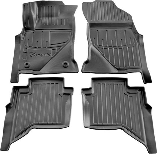 Race Axion Set of Front and Rear Mats 5pcs Tray Type for Toyota Hilux 2015+ Black