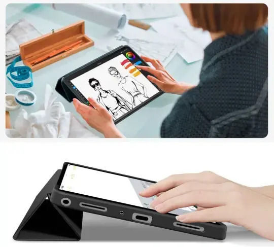 Tech-Protect Smartcase Flip Cover Neagră (Xiaomi Pad 7 / 7 Pro / 8 / 8 Pro)