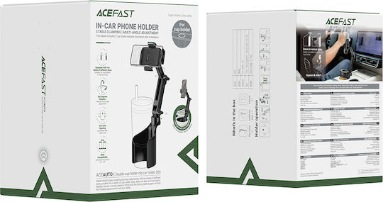 Acefast Car Mobile Mount with Adjustable Hooks Black