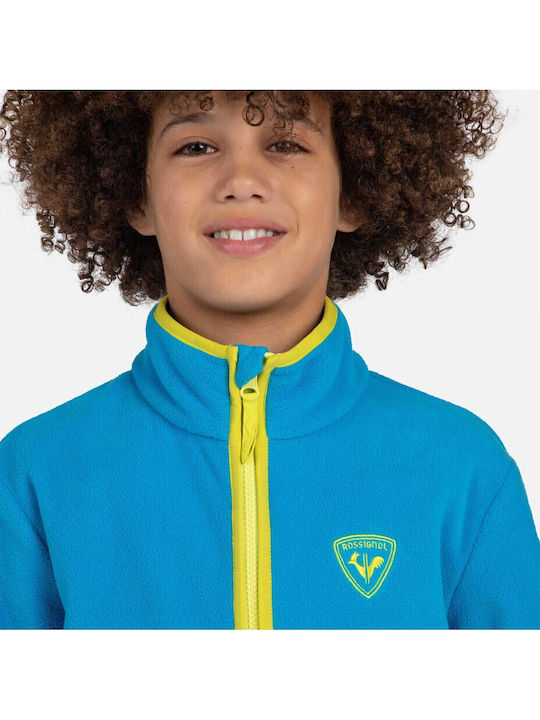 Kinder-Strickjacke Vlies Hellblaue