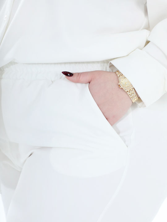 Women's White Set with Trousers
