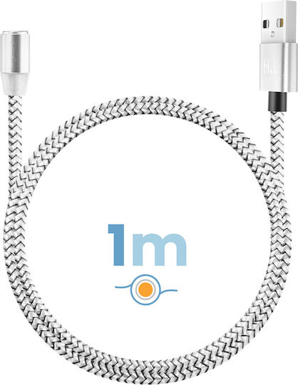 Avizar 3-in-1 Magnetisches Mehrere Anschlusskabel Usb-c Lightning Micro-usb Zu Usb-a 1m Silber