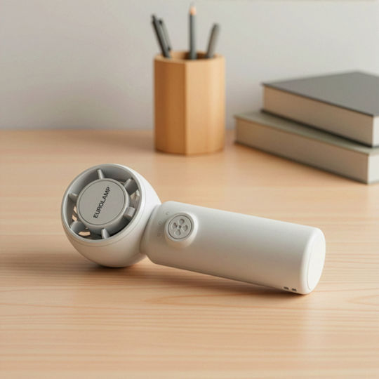 Eurolamp Handheld Fan USB 3W White 300-20554