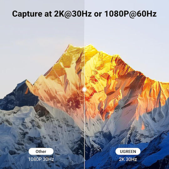 HDMI към USB-C/USB-A карта за заснемане на видео 4K Loop-out 2K 30Hz запис Plug & Play за живо излъчване съвместима със смартфон конзола DSLR камера лаптоп Windows PC MacOS Linux