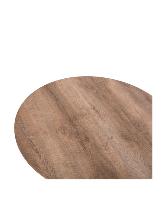 Round Central Coffee Table Karan Wooden Natural Colour W80xL80xH45cm