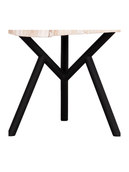 Saman Solid Wood Black Coffee Table M38xL44xH45cm