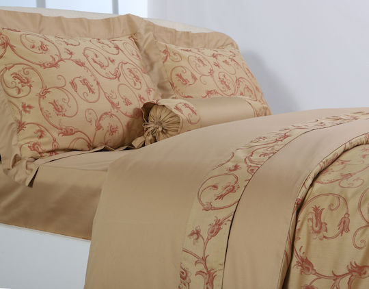Silk Fashion Hs009 Super-Double Bed Sheets Set 230x250cm 6 Pieces