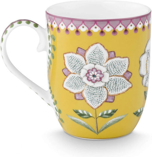 PiP Studio Lily Lotus Κούπα Κεραμική Κίτρινη 200ml