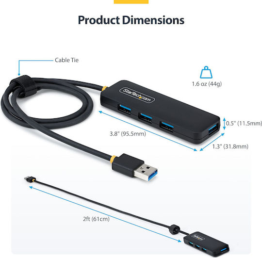 StarTech Hub 4 Porturi cu conexiune USB-A