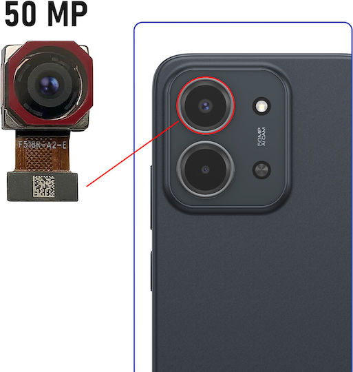 Clappio 50MP Основна Задна Камера Резервна Част Redmi 15c Poco C85 Черна