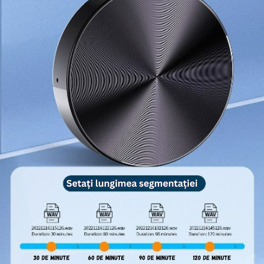 Reportofon Spion Birai Br30 8gb Activare Vocală Înregistrare Hd Autonomie Baterie 12h 120 Zile Standby