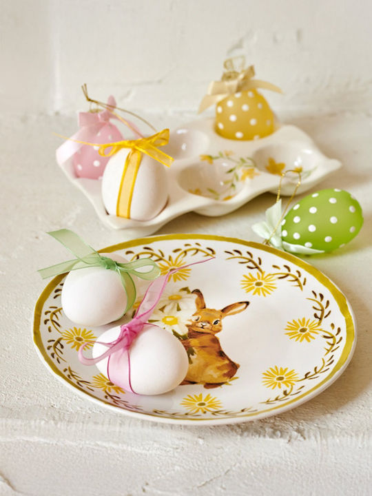 Kaemingk Shallow Porcelain Green Plate with Diameter 20.2cm