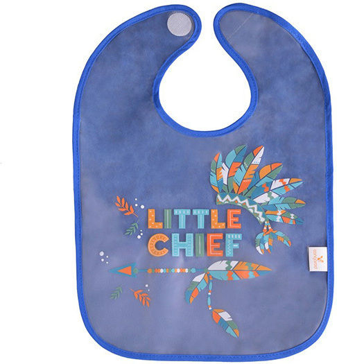 Cangaroo Wild Berry Bib Fabric with Button Blue