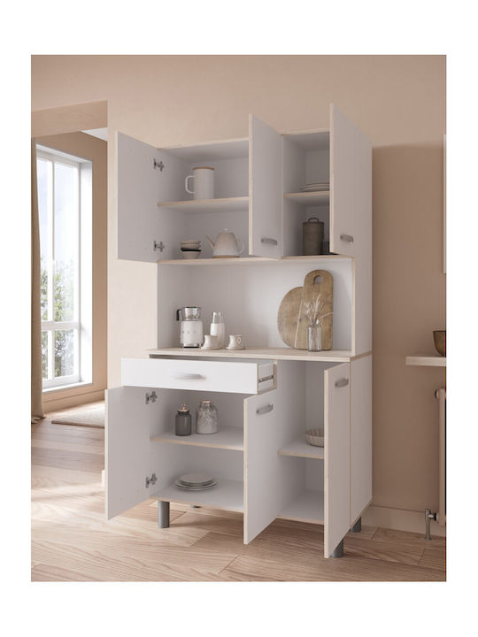 Επιδαπέδιο Ντουλάπι Basil 101x42.3x185.3cm Λευκή