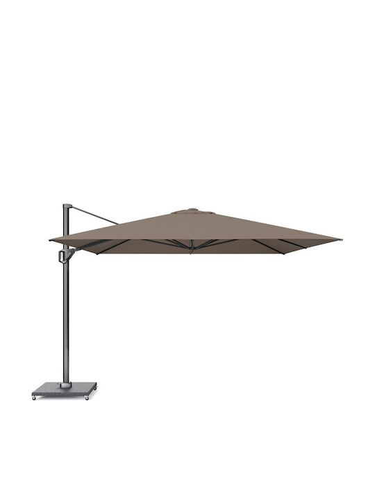 Hanging Aluminum Ecru Garden & Terrace Parasol 3.5x2.6m