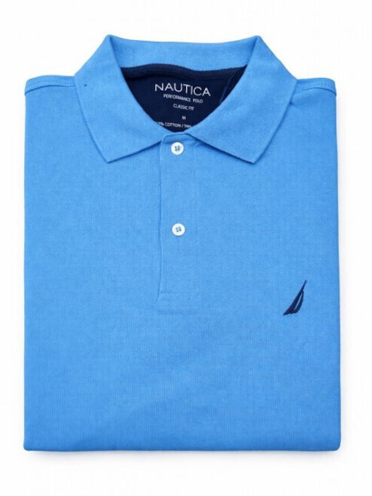 Polo Short Sleeve Blouse Azure Blue