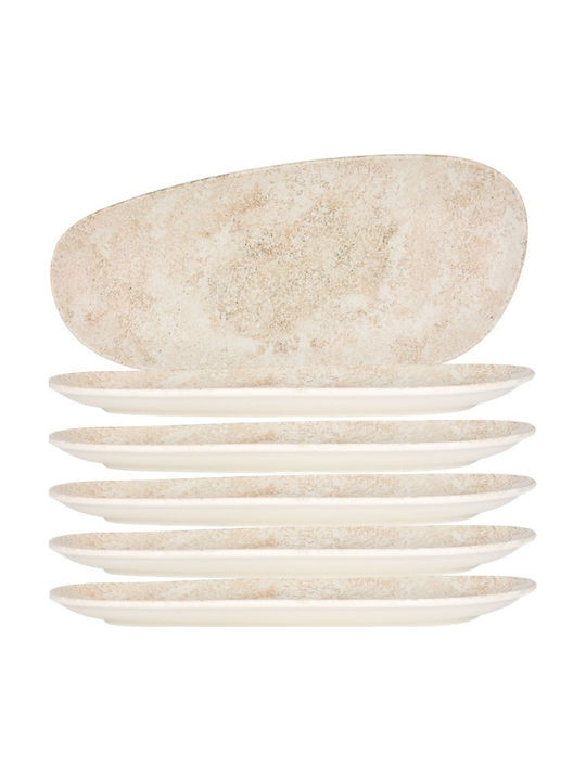 Bonna Nacrous Servierplatte Rechtecke aus Porzellan Beige