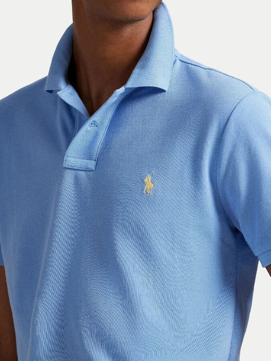 Custom Polo Мъжка Тениска С Къс Ръкав Светлосин