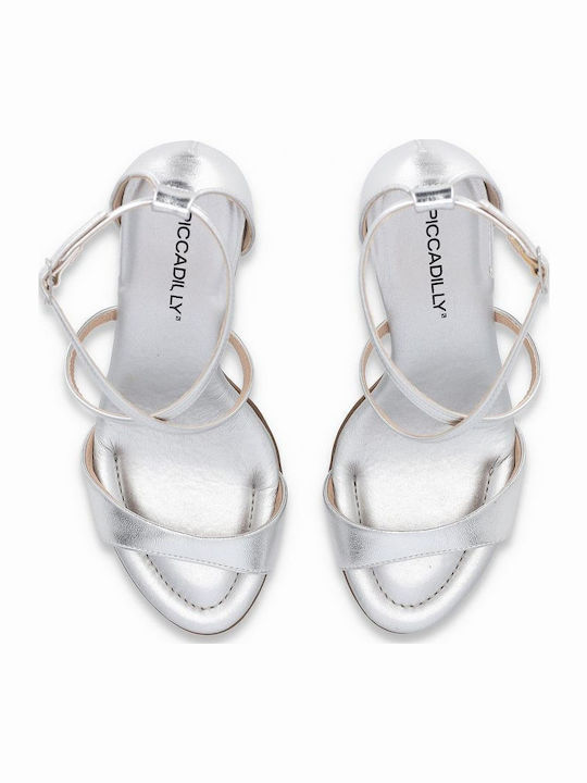 Damen Sandalen Anatomisch Silber
