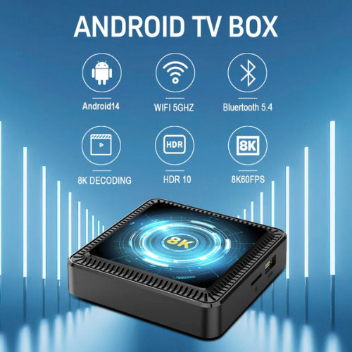 TV Box Q19 8K UHD With Wi-Fi 4GB RAM And 32GB Storage With Android 14.0 Operating System And Google Assistant