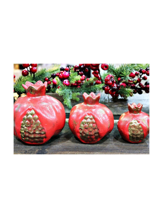 Gerakis Tabletop New Year's Lucky Charm Red Pomegranate Made of Plaster 11.5x11.5cm 004075KO Gerakis Tabletop New Year's Lucky Charm Red Pomegranate Made of Plaster 11.5x11.5cm 004075KO