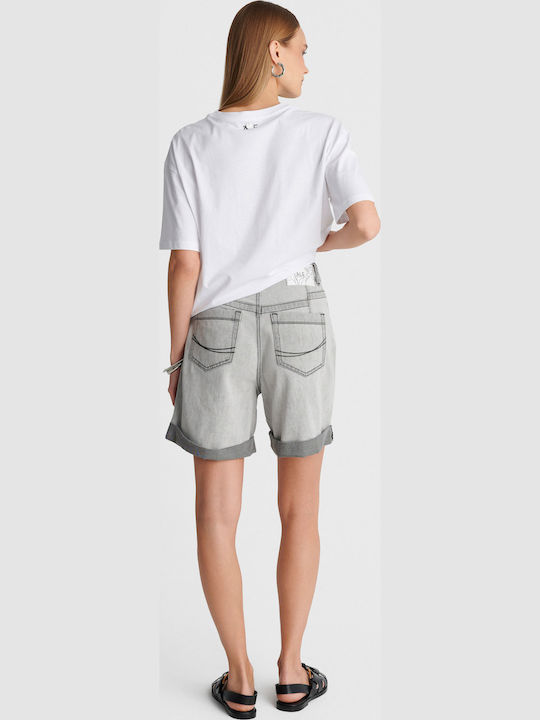 Damen Bermudas Jean Grau