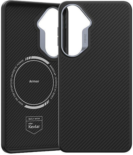 Benks Back Cover Fibră Aramidă / Silicon Negru (Galaxy S26)