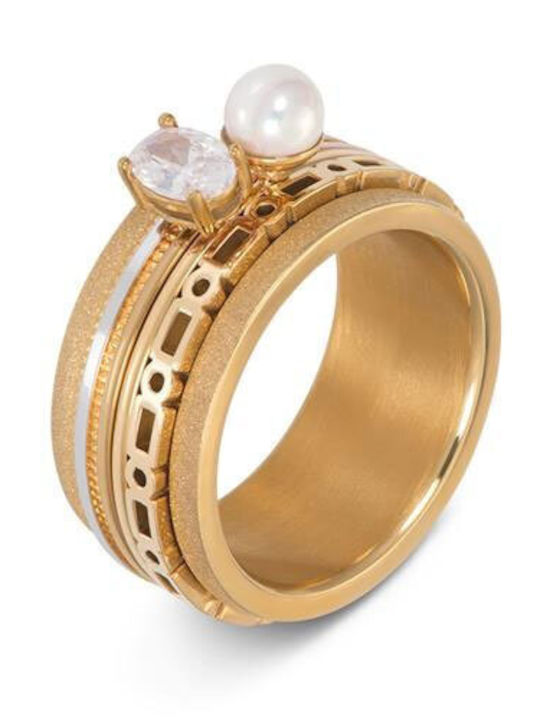 iXXXi Women's Silver Gold Plated Ring