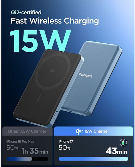 Spigen MagSafe Power Bank 5000mAh 22.5W with USB-C Port Blue