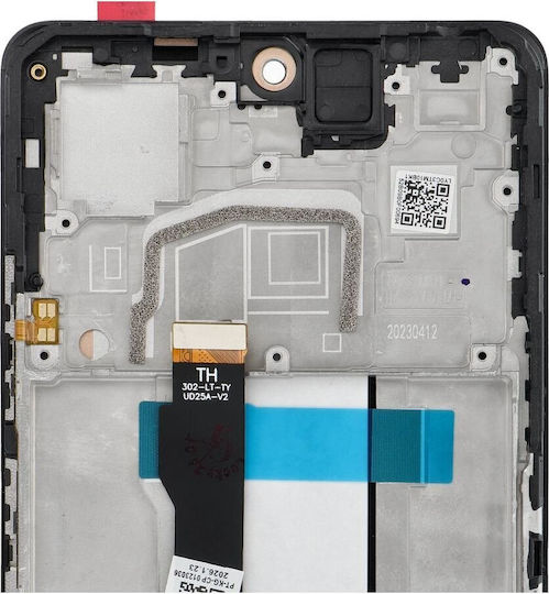 Incell Ersatzbildschirm mit Touch-Mechanismus und Rahmen für Redmi Note 12 Pro 5G Schwarz