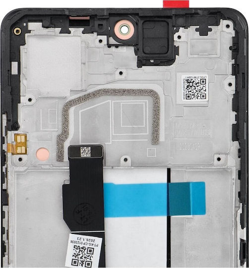 Ersatzbildschirm mit Touch-Mechanismus und Rahmen für Redmi Note 12 Pro 5G Schwarz