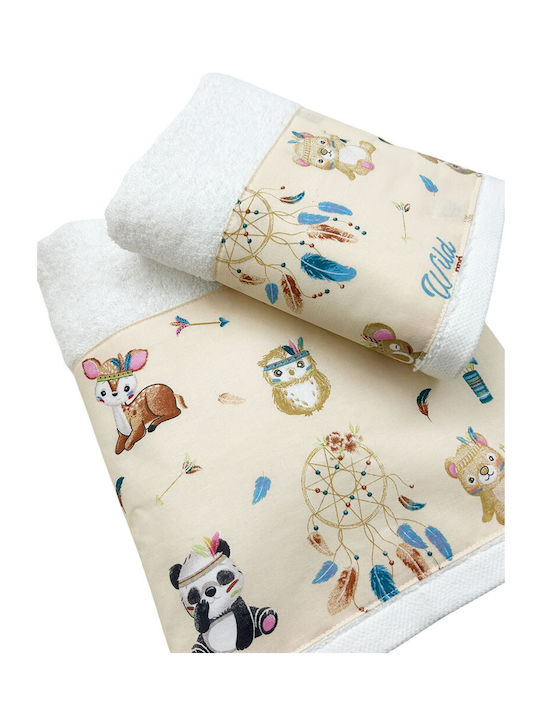 Bunny Bebe Σετ Βρεφικές Πετσέτες 2τμχ Λάμα Βάρους 500gr/m²