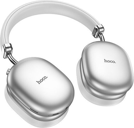 Hoco W35 MAX ANC Wireless / Wired Over Ear Headphones with 40 Hours Playing Time Silver