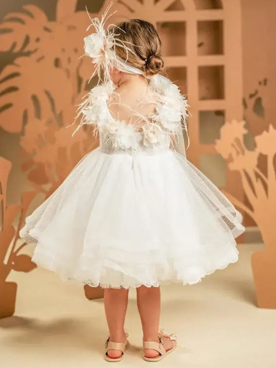 Baby Bloom White Baptism Dress with Lace
