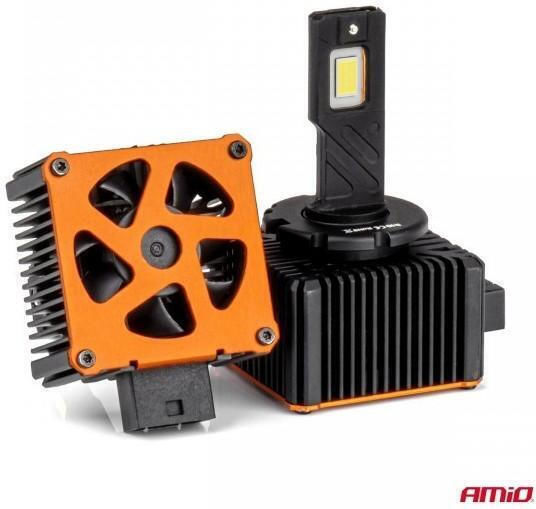 AMiO Крушки за Автомобил и Мотоциклет D3S Canbus LED 6500K Хладно Бяло 12V 2 Броя