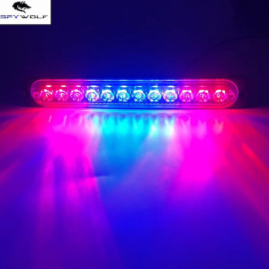 Spywolf First-Class Led Strobe Truck Volume Light Red-Blue 12Led 12/24V 6000Lm Tc-330