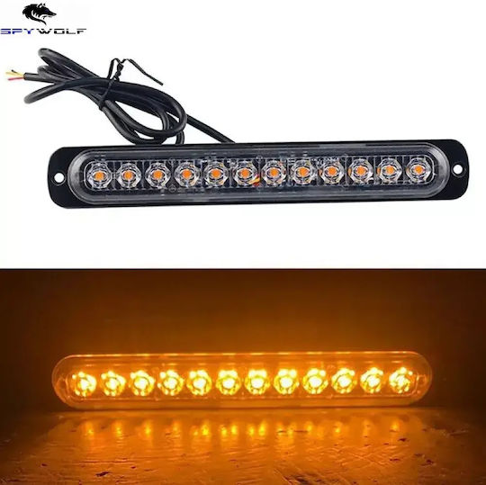 Spywolf First-class Led Strobe LKW-Volumenleuchten Gelbe 12led 12/24v 6000lm 6 Stück Tc-327