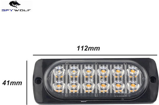 First-Class Led Strobe Truck Volume Light White 12led 12/24v 6000lm 8 Pieces Tc-357