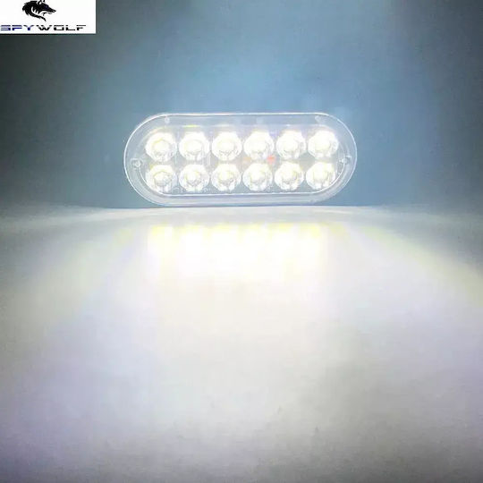First-Class Led Stroboscop Alb Lumini De Volum Pentru Camioane 12led 12/24v 6000lm Tc-353