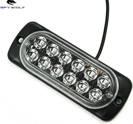 Primă Clasă Led Stroboscop Lumini De Volum Alb 12led 12/24v 6000lm 6 Bucăți Tc-356