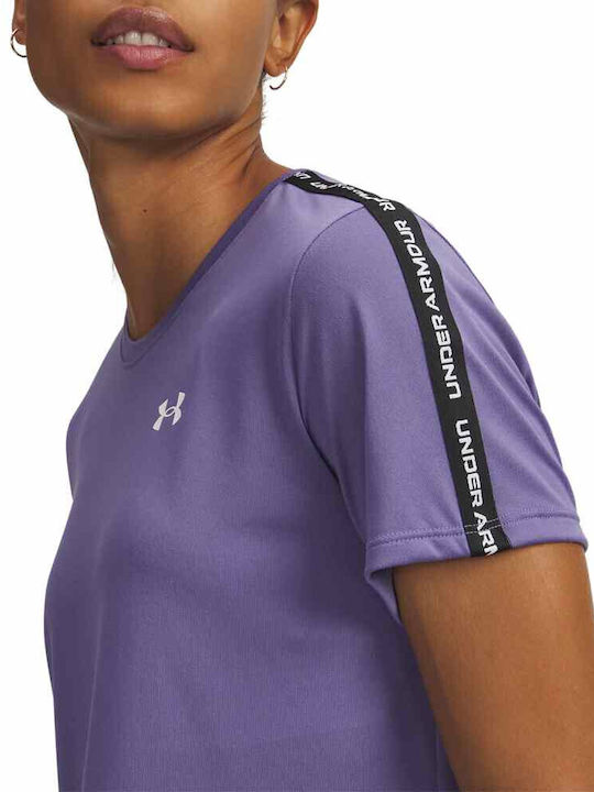 Women's Sports Short Sleeve Fast Drying Purple Blouse