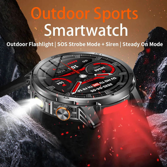 Microwear AK95 Smartwatch with Heart Rate Monitor Silver Steel