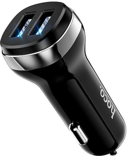 Hoco Z40 Superior Handy-Autoladegerät 2.4A mit 2xUSB-A und Lightning Kabel Weiß