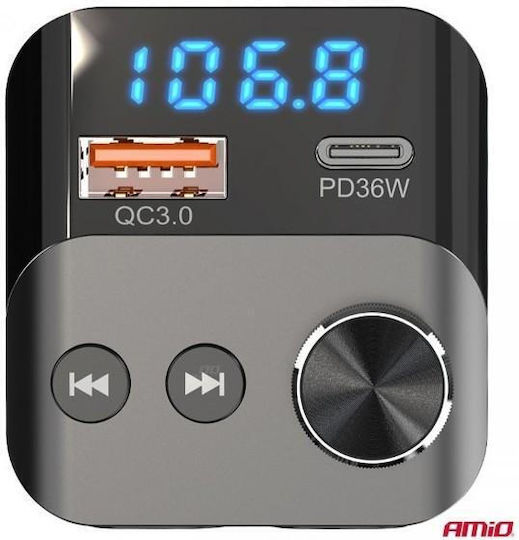 AMiO FM-Transmitter Auto με Typ-C