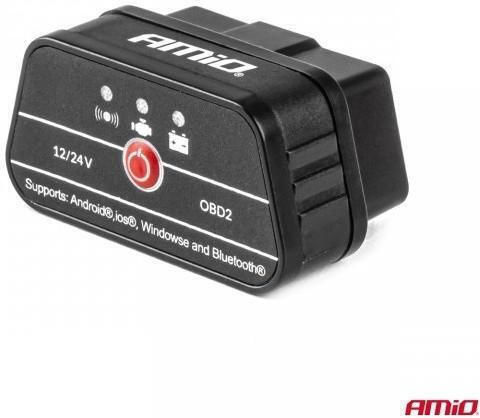 Amio Διαγνωστικό Αυτοκινήτου Obd 2 Τύπου Elm327 Bluetooth Pic25k80 Τάση Λειτουργίας 12v Ασύρματη Σύνδεση Επιβατικά Αυτοκίνητα 1 Τεμ 04731/am Amio 04731/am