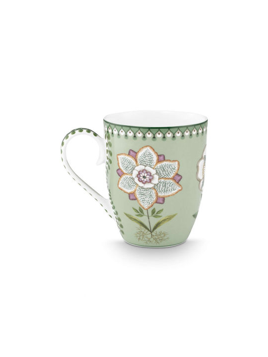 PiP Studio Lily & Lotus Κούπα Κεραμική Πράσινη 365ml