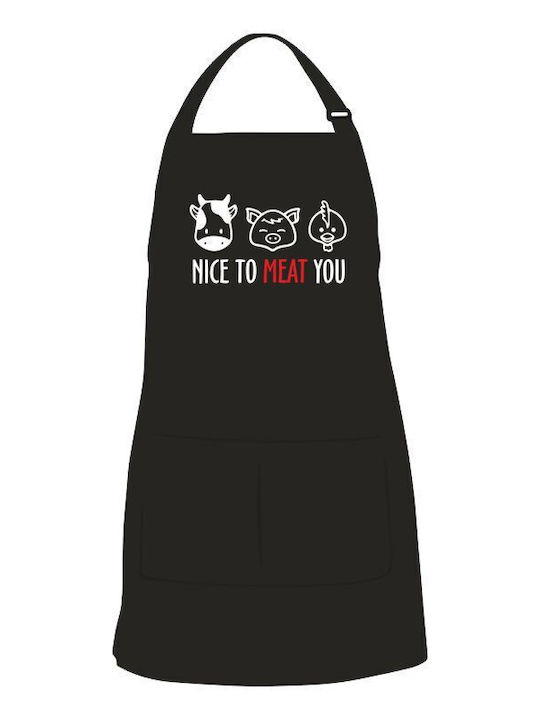 Nice To Meat You Ποδιά Κουζίνας Μαύρη 77734283