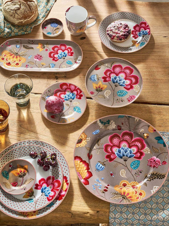 PiP Studio Blooming Tales Multicolour Porcelain Dessert Plate with Diameter 21cm