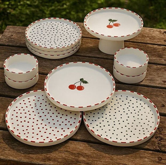 Aithrio Alb Ceramică Set de Vase 11buc